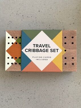 Travel Wooden Cribbage Set (NWOT)